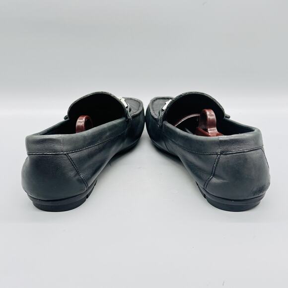BOSS Hugo Boss Shoes Men 7 Black Leather Bit Driving Loafer Dress Casual Comfort main image 5